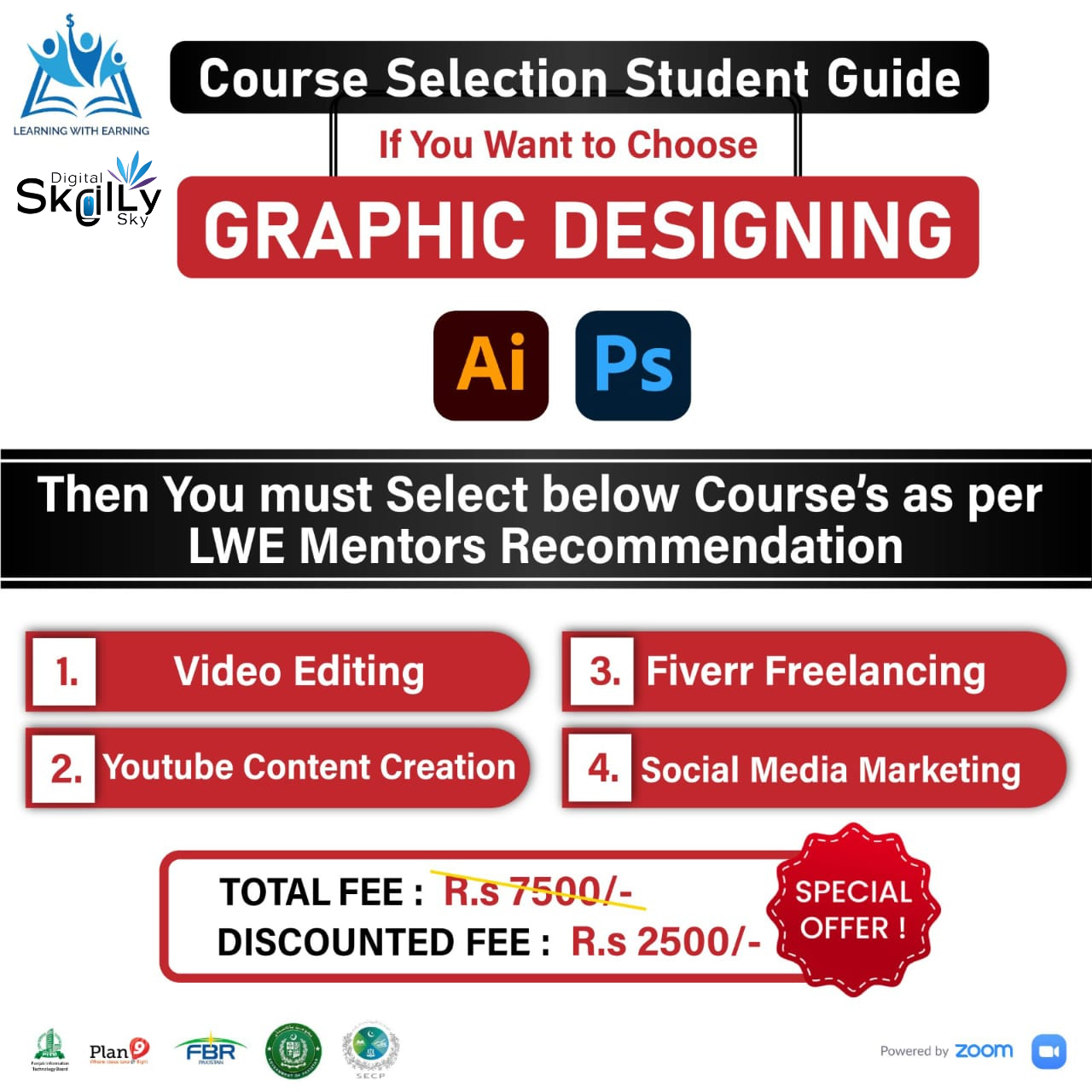 π Master Graphic Designing + 4 Free Skills β Just Rs. 2500!